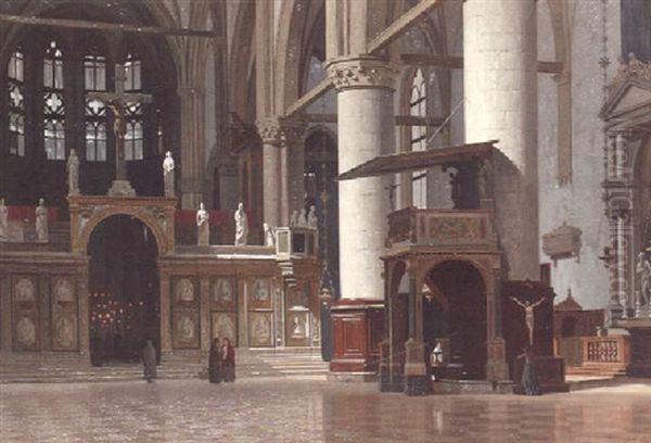 Santa Maria Dei Frari, Venice Oil Painting by Peter Kornbeck