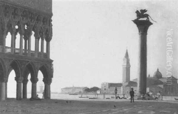 The Piazetta, Venice Oil Painting by Peter Kornbeck