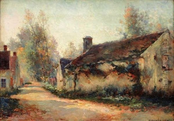 Hameau Dans La Campagne Oil Painting by Michel Korochansky