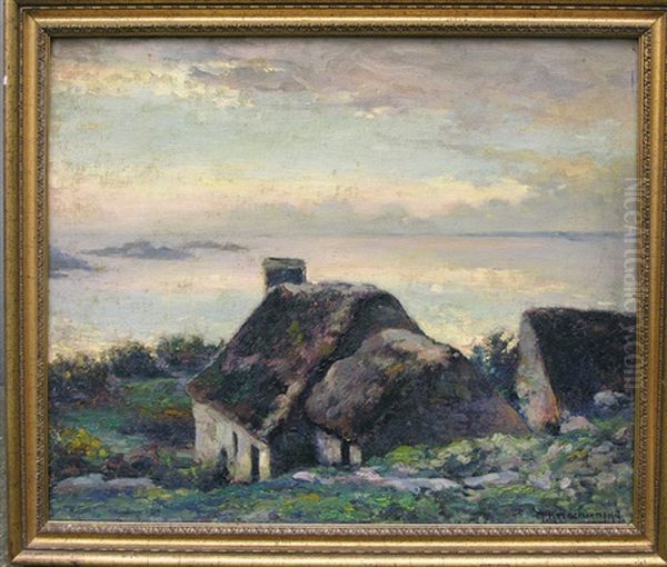 Chaumieres Au Bord De Mer by Michel Korochansky