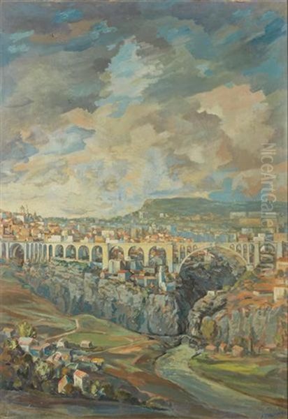 Vue De Constantine, En Algerie Oil Painting by Alexei Konstantinovich Korovin