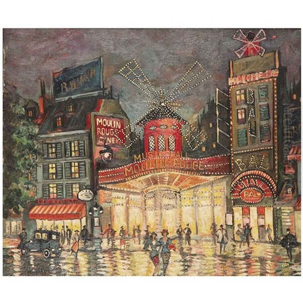 Le Moulin Rouge Oil Painting by Alexei Konstantinovich Korovin