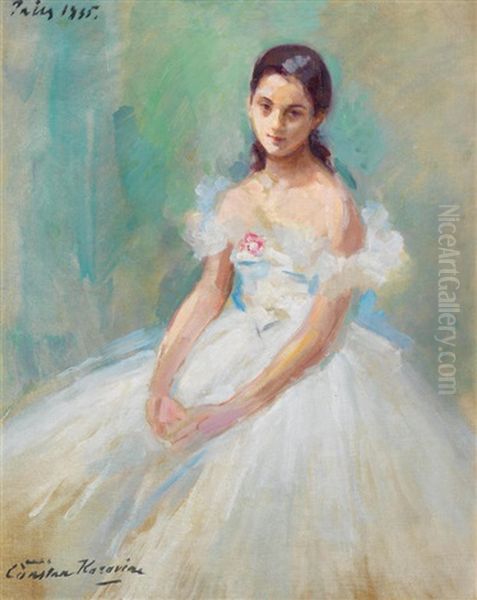 Portrait Of Yolanda Lacca, 1935 by Konstantin Alexeievitch Korovin