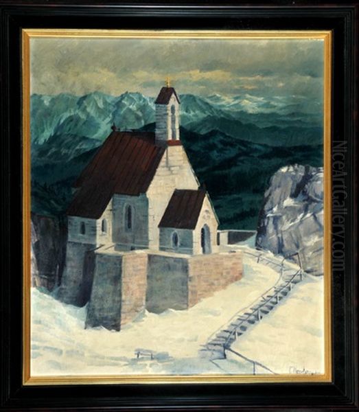 Kapelle Im Gebirge Oil Painting by Johan Elis Kortman