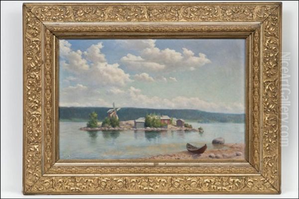 Saaristolaiselamaa - Skargardsliv Oil Painting by Johan Elis Kortman