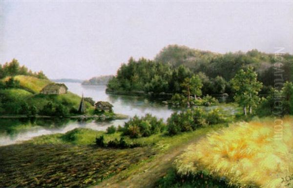 Kesapaiva Oil Painting by Johan Elis Kortman