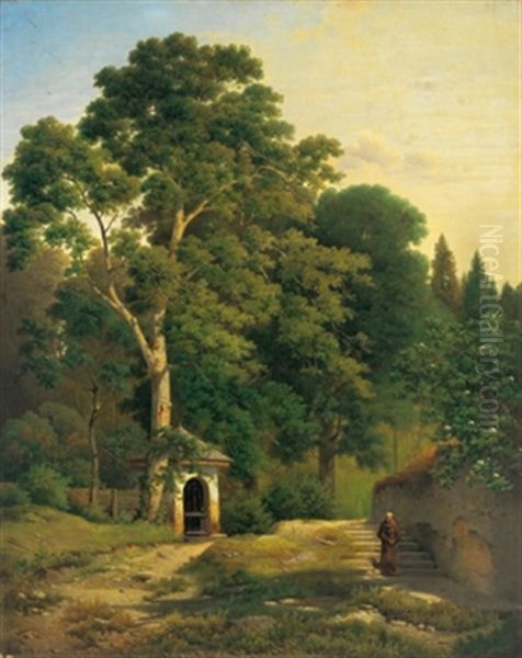 Waldkapelle Oil Painting by Paul Korzinek (Korsinek)