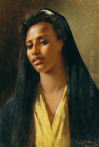 A Fellah Woman Oil Painting by Franz Xavier Kosler