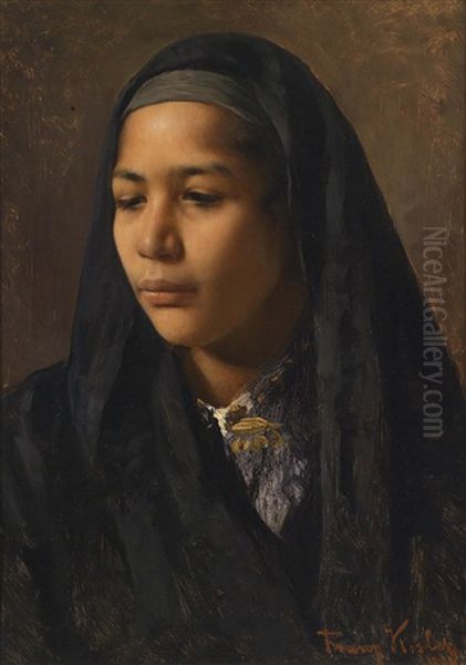 Portrait Einer Orientalin Oil Painting by Franz Xavier Kosler