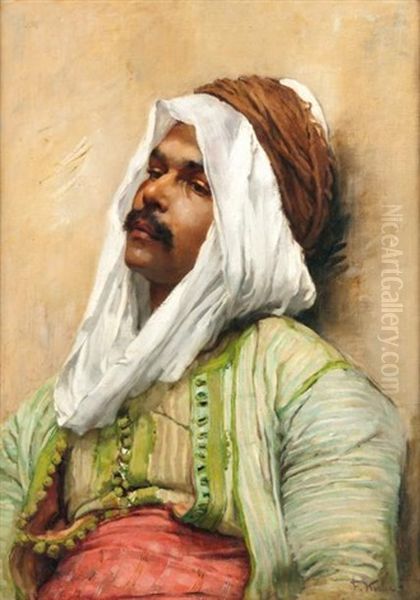 Portrait D'un Pacha Oil Painting by Franz Xavier Kosler