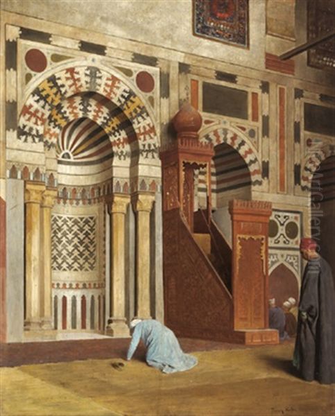 Gebet In Der Moschee Oil Painting by Franz Xavier Kosler