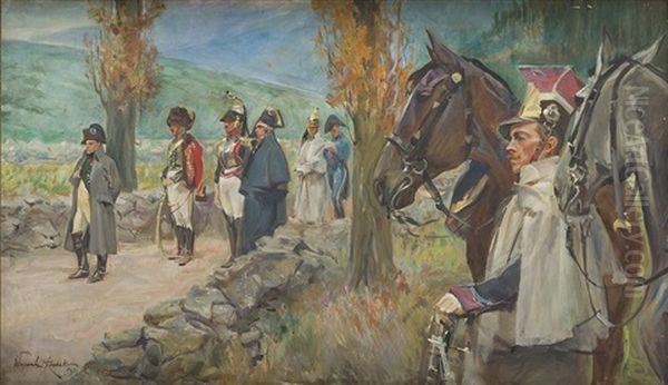 Napoleon By The Somosierra Pass by Woiciech (Aldabert) Ritter von Kossak