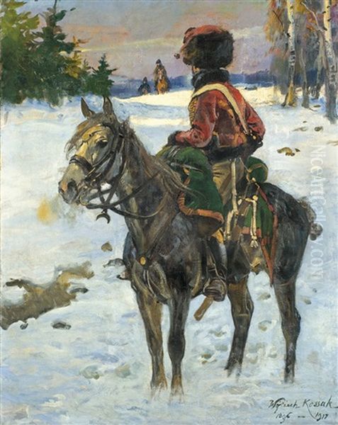 Dragon Of The Grand Army Oil Painting by Woiciech (Aldabert) Ritter von Kossak