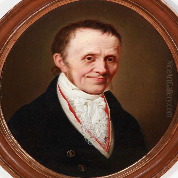 Portrait Of Master Tailor Johan Jacob Schlegel Oil Painting by Johan Anton Bech