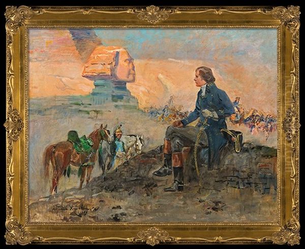 Napoleon And The Sphinx Oil Painting by Woiciech (Aldabert) Ritter von Kossak