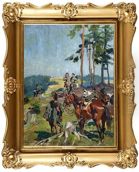 Zwiad Oil Painting by Woiciech (Aldabert) Ritter von Kossak