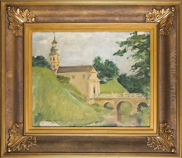 Wjazd Do Nieswieza Oil Painting by Woiciech (Aldabert) Ritter von Kossak