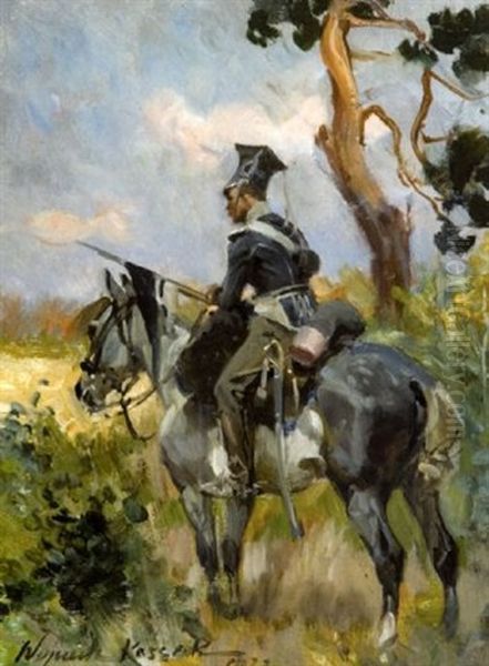 In Ambush Oil Painting by Woiciech (Aldabert) Ritter von Kossak