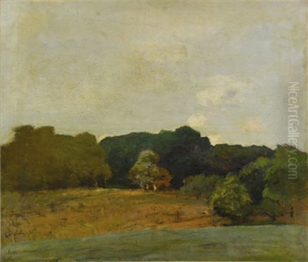 Landscape With Trees Oil Painting by Frederick William Kost