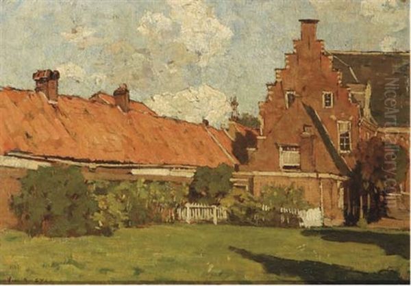 A View Of The Schuttersdoelen, Haarlem (study) Oil Painting by Antonie Louis Koster