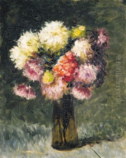 Still-life With Flowers Oil Painting by Jozsef Koszta