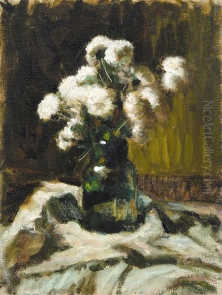 Still-life With Flowers Oil Painting by Jozsef Koszta