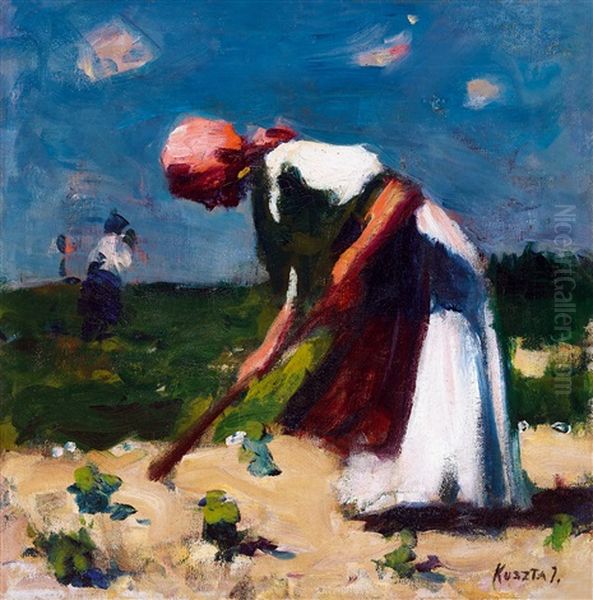 In The Fields Oil Painting by Jozsef Koszta