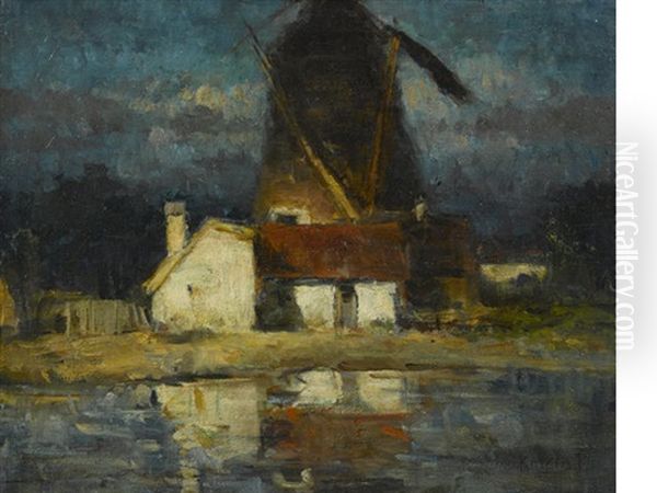 Moulin Au Bord De L'eau Oil Painting by Jozsef Koszta