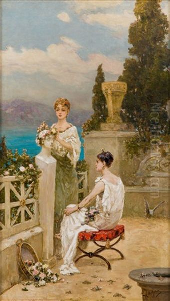 Roman Idyll Oil Painting by Wilhelm Kotarbinski