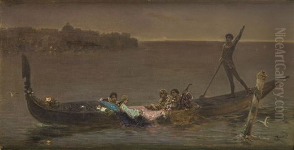 Venetian Serenade Oil Painting by Wilhelm Kotarbinski