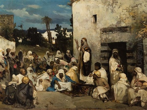 Sermon At Capernaum Oil Painting by Vasili Aleksandrovich Kotarbinsky