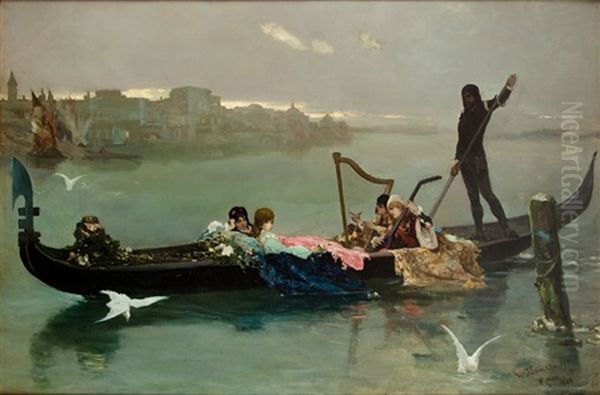 Wenecka Serenada Oil Painting by Vasili Aleksandrovich Kotarbinsky