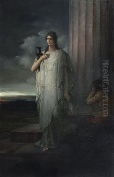 Greek Maiden Oil Painting by Vasili Aleksandrovich Kotarbinsky