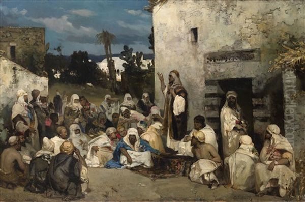 The Sermon At Capernaum Oil Painting by Vasili Aleksandrovich Kotarbinsky