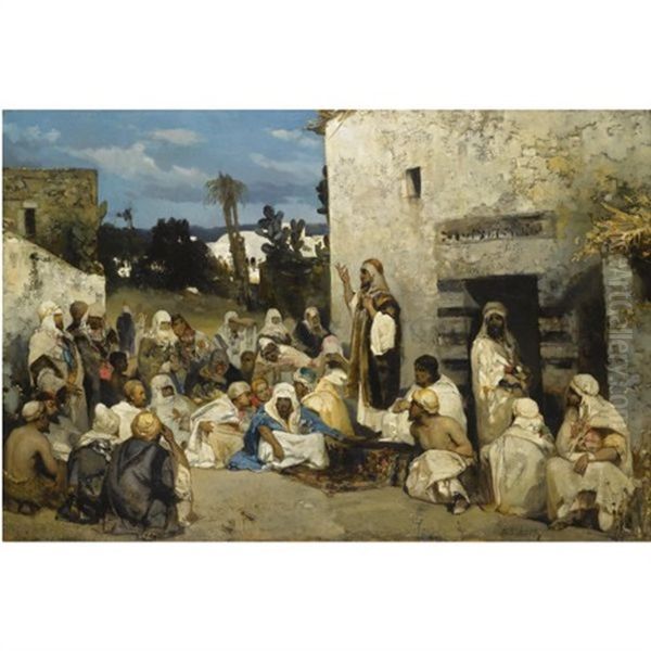 The Sermon At Capernaum Oil Painting by Vasili Aleksandrovich Kotarbinsky