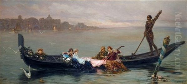 Venetian Serenade Oil Painting by Vasili Aleksandrovich Kotarbinsky