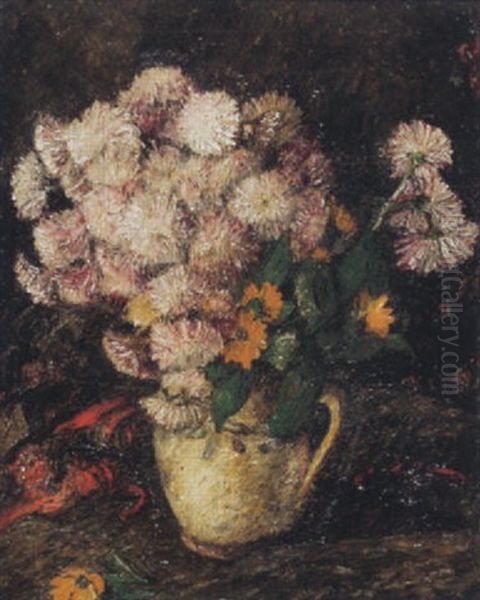 Blumenstilleben Oil Painting by Karoly Kotasz