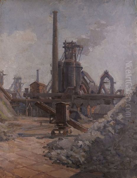 Industrie-landschaft Oil Painting by Petr Ivanovich Kotov