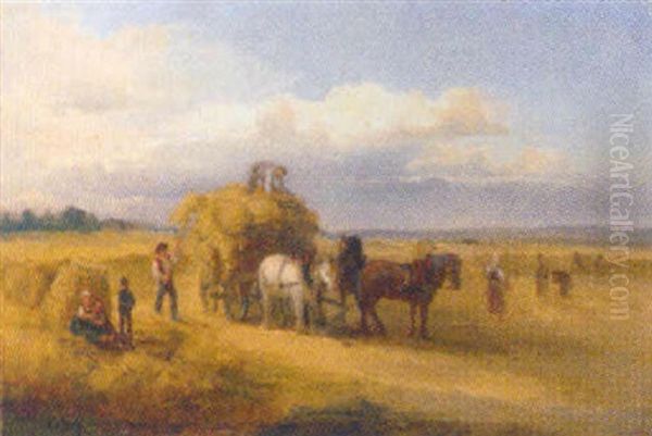 Ernte Oil Painting by Theodor Kotsch