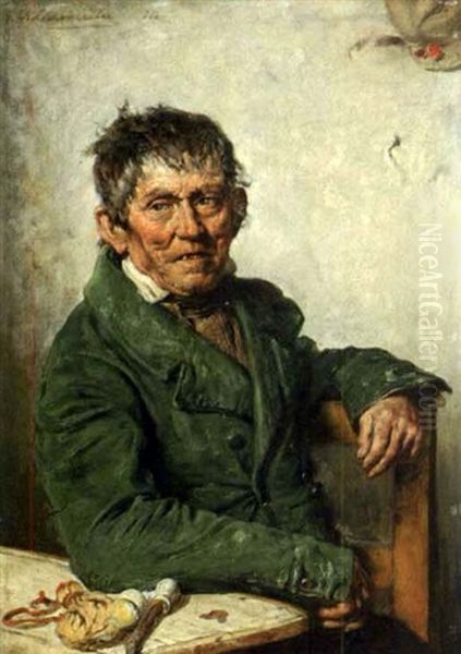 Tiroler Bauer Oil Painting by Hugo Kotschenreiter