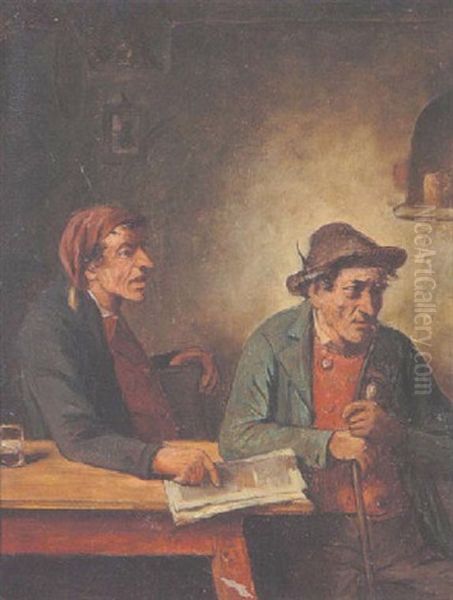 Stammtischpolitiker Oil Painting by Hugo Kotschenreiter