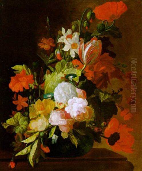 Blumenstilleben Oil Painting by Philips van Kouwenberg