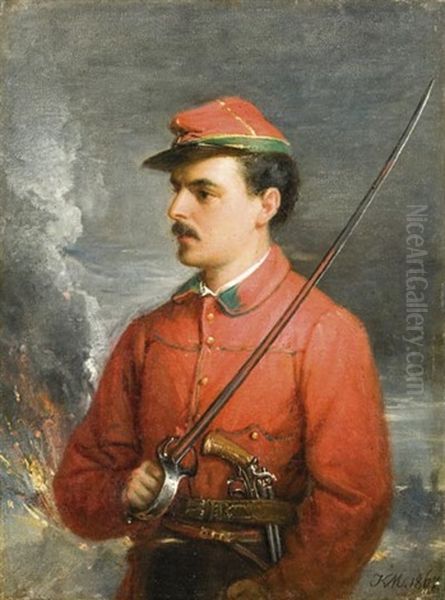 Garibaldi Segedje, Don Pedro Aguera Portreja Oil Painting by Mihaly Kovacs