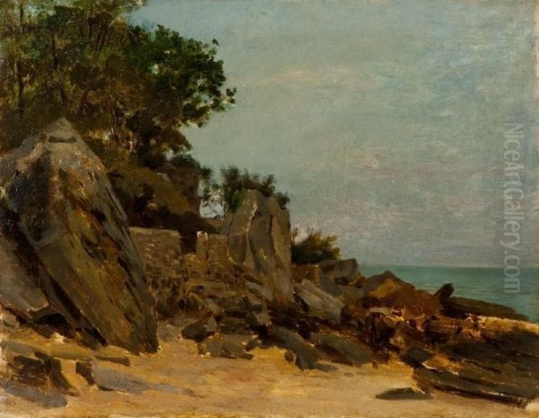 Castiglioncello Oil Painting by Luigi Bechi