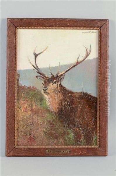 Cerf Oil Painting by Ivan Ivanovitch Kowalski