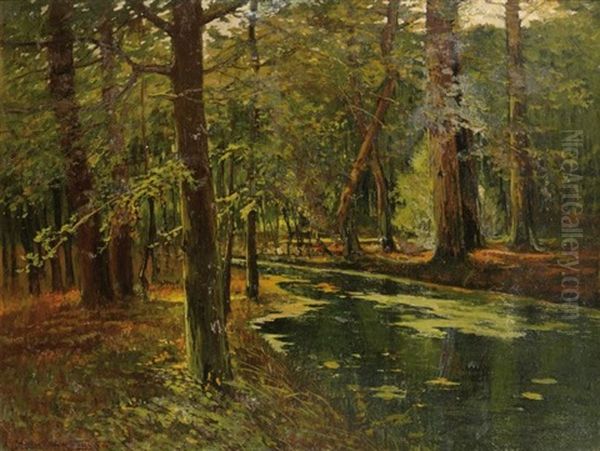 Le Cours D'eau En Foret Oil Painting by Ivan Ivanovitch Kowalski