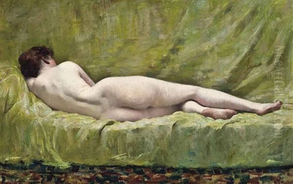 Reclining Nude Oil Painting by Leon Kowalski