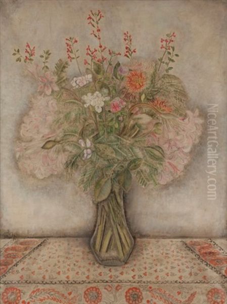 Vase De Fleurs Oil Painting by Sei Koyanagui