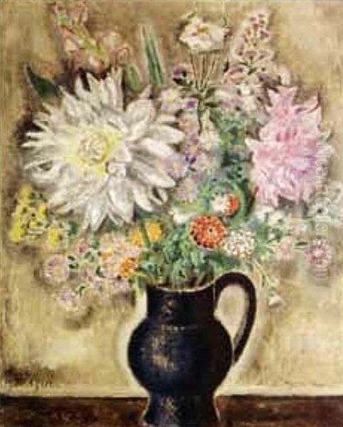 Bouquet De Fleurs Variees Oil Painting by Sei Koyanagui