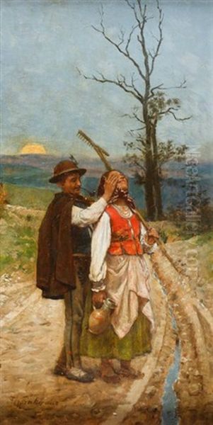 Zgadnij Kto? Oil Painting by Anton Kozakiewicz